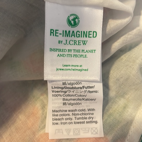 J.CREW Ruffle Front Maxi Dress  in Ratti Island Botanical Print NWT - Picture 5 of 5